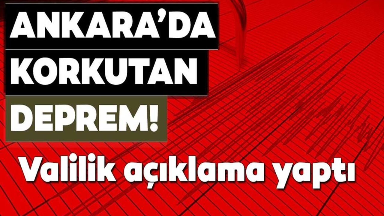 Son Dakika Ankara'da Deprem! 10 Ocak Ankara depremi şiddeti!
