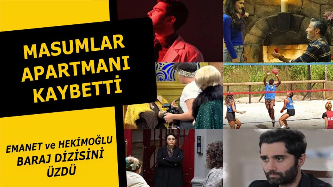 Masumlar Apartmanı ilk defa kaybetti! Hekimoğlu ve Emanet dizileri Baraj dizisini üzdü!