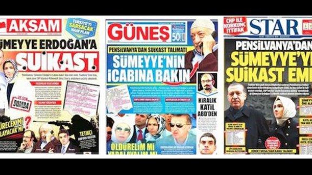 "Sümeyye Erdoğan'a Suikast" Haberleri "Sahte Ve Yalan" Çıktı! Yalan Haberi Nedeniyle Gazetelere Ceza Bekleniyor!