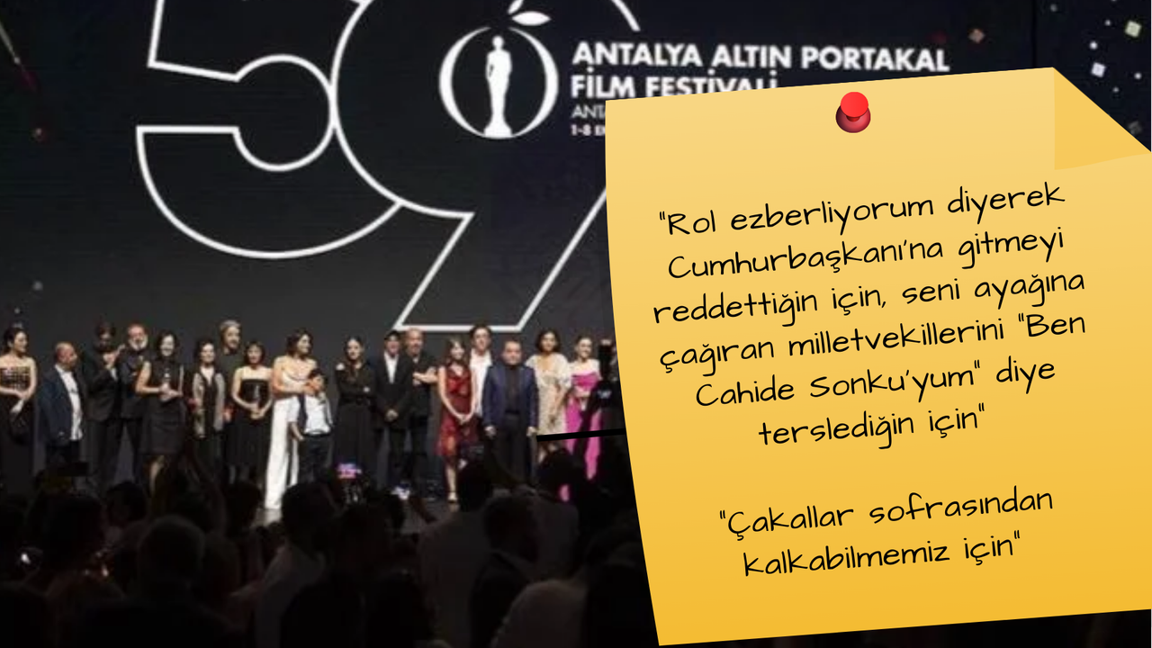 59. Altın Portakal Film Festivali’ne Damga Vuran Sözler! Katılmayanlardan Sonra Katılanlar da Ses Yükseltti...