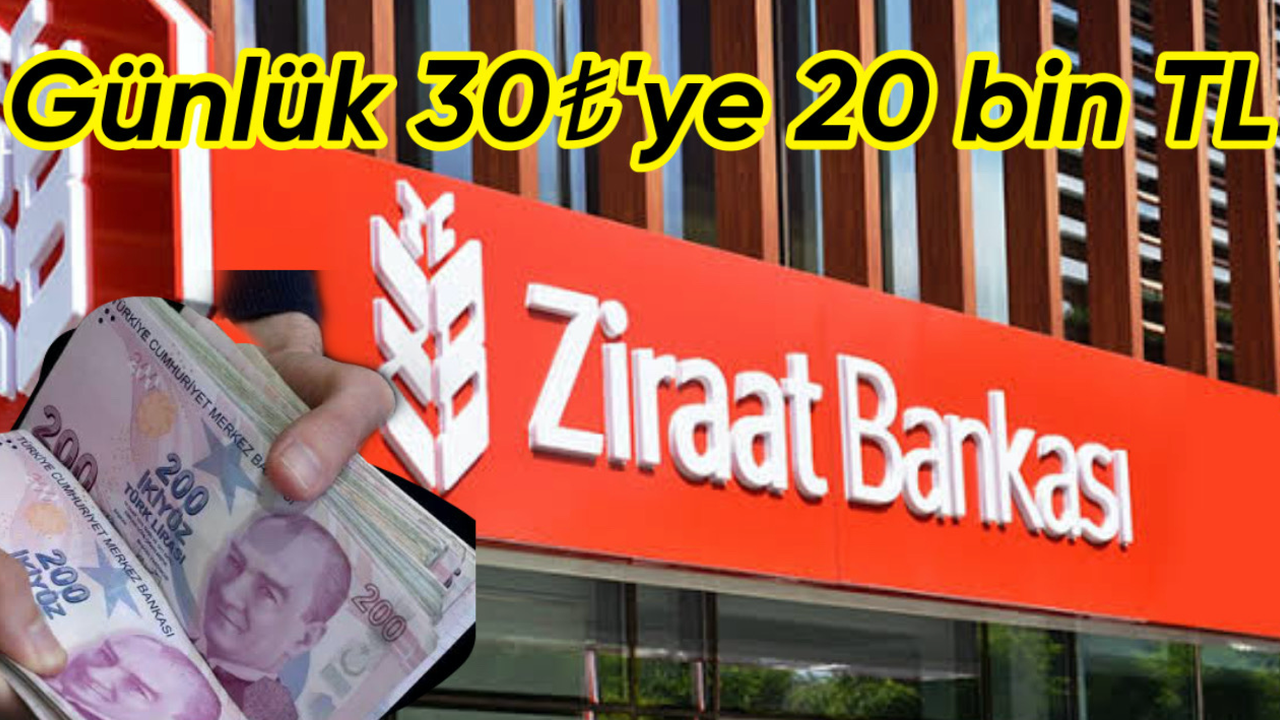 Günlük 30 TL'ye 20 bin TL İhtiyaç Kredi! Ziraat Bankası'ndan Düşük Faizli Düşük Taksitli Kredi Fırsatı