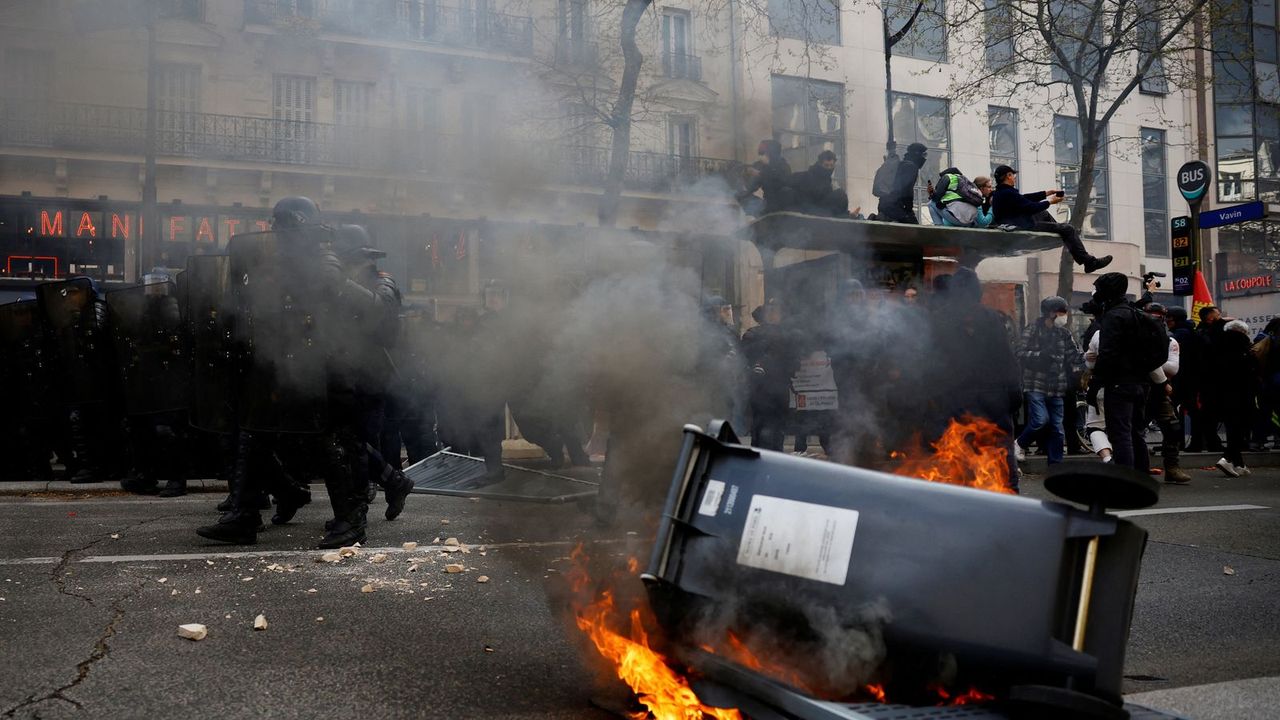 Göstericiler, Paris'teki Yatırım Devi Şirketin Merkezine Saldırdı