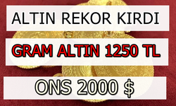 Altın Rekor Tazeledi: Gram 1250 TL ONS Altın 2000 Dolar Oldu!