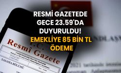 Resmi Gazetede Gece 23.59'da Duyuruldu: Emekliye 85 bin TL Ödeme