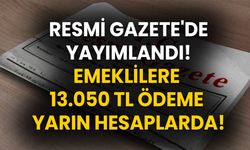 Resmi Gazete'de Yayımlandı! Emeklilere 13.050 TL Ödeme Yarın Hesaplarda!