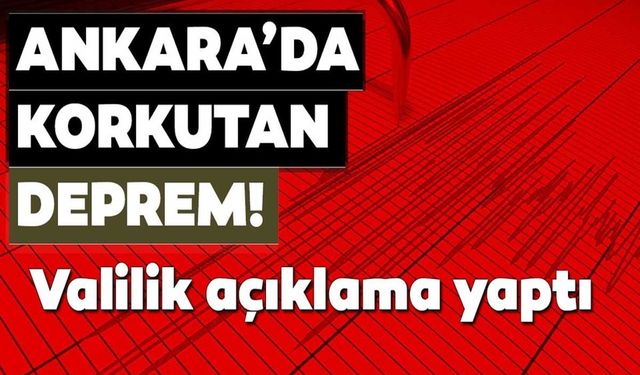 Son Dakika Ankara'da Deprem! 10 Ocak Ankara depremi şiddeti!