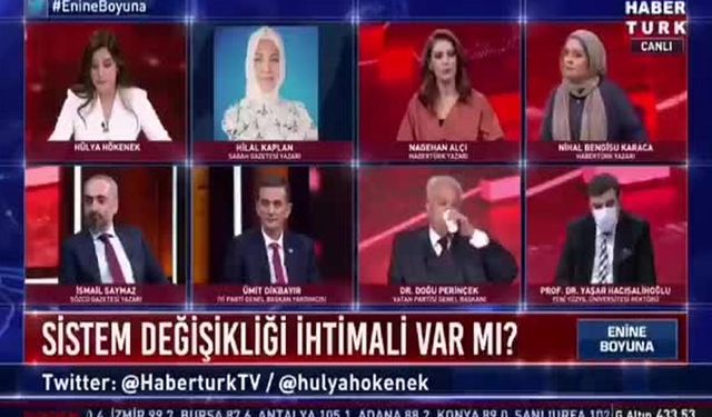 Hilal Kaplan Hülya Hökenek kavgası Habertürk ekranlarında geceye damga vurdu! İsmail Saymaz füze yolladı!