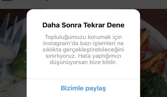 İnstagram ne oldu? İnstagram sınırlama ile engellendi mi? Daha Sonra Tekrar Dene sorunu