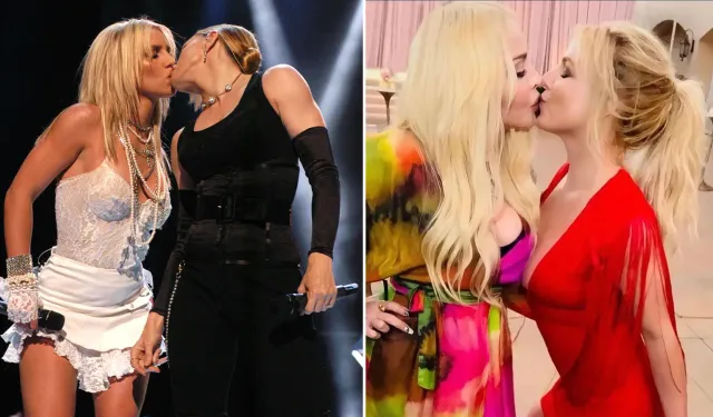 Britney Spears Ve Madonna 20 Yıl Sonra Aynı Öpüşme Karesi İle Dünya Basınına Damga Vurdu!