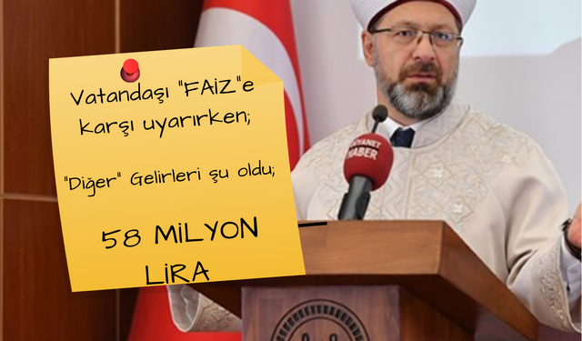 Sayıştay Raporu Sonrası Diyanet Faiz Gelirlerinin Tanımını Değiştirdi! Faiz Geliri Dikkat Çekince "Diğer Gelirler" Oldu!