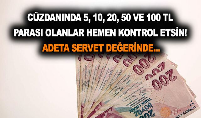 Cüzdanında 5, 10, 20, 50 ve 100 TL parası olanlar hemen kontrol etsin! Adeta servet değerinde...