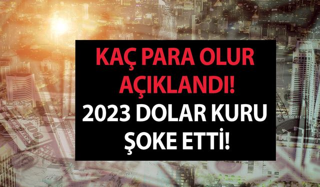 Dolar kaç para olur açıklandı! Gidişat hayra alamet değil! 2023 dolar kuru şoke etti