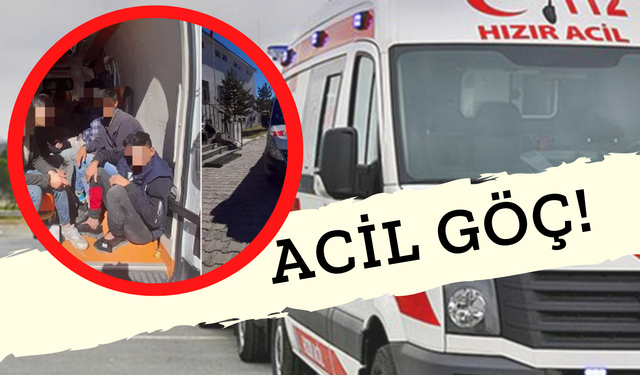 Neler Oluyor? Ambulanslarda Bile Kaçak Göçmen Taşınıyor! Abulansta Yakalanan 12 Kaçak Afganlı Kafaları Karıştırdı!