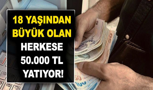 18 yaşından büyük olan herkese 50.000 TL yatıyor! 3280'e cep telefonunuzdan SMS atmanız yeterli!