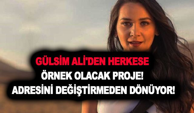 Ayrılığı şirazeleri kaydıran Gülsim Ali'den herkese örnek olacak proje! Adresini değiştirmeden dönüyor!