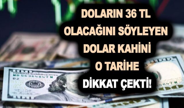 Sarı alarm diyerek açıkladı! Doların 36 TL olacağını söyleyen Dolar Kahini Selçuk Geçer o tarihe dikkat çekti