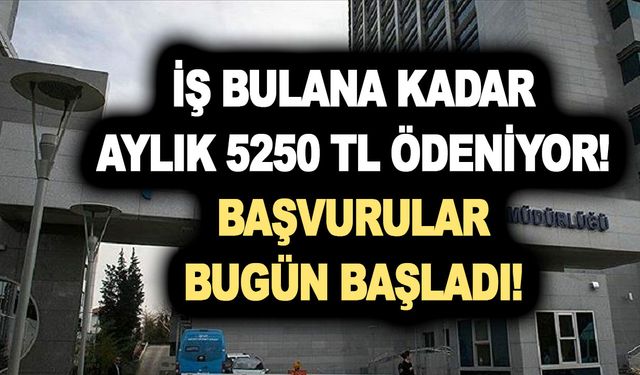 İŞKUR 280 gün boyunca iş bulana kadar aylık 5250 TL ödüyor! Başvurular bugün başladı!