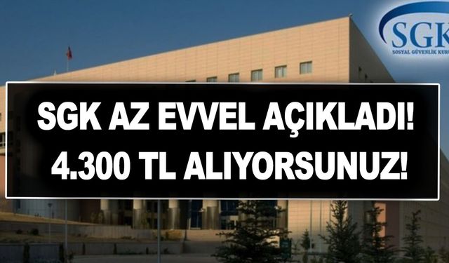 SGK az evvel açıkladı! Yaş haddinden emeklilik geldi! 4.300 TL alıyorsunuz!