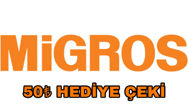 Migros'ta Geçerli 50 TL Hediye Çekinizi Alın! Alışveriş Anında Kasada 50 TL İndiriminizi Kullanmayı Unutmayın