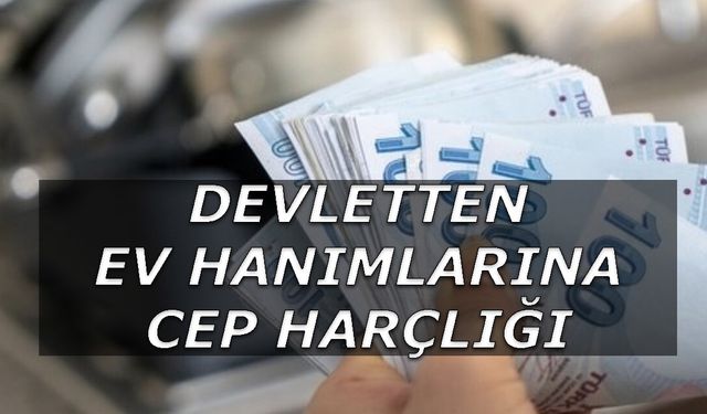 Devletten çalışmayan ev hanımlarına 3926 TL cep harçlığı