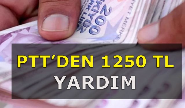 PTT'den Aylık 1250 TL Nakit Yardım! e-Devlet üzerinden herkese alabiliyor