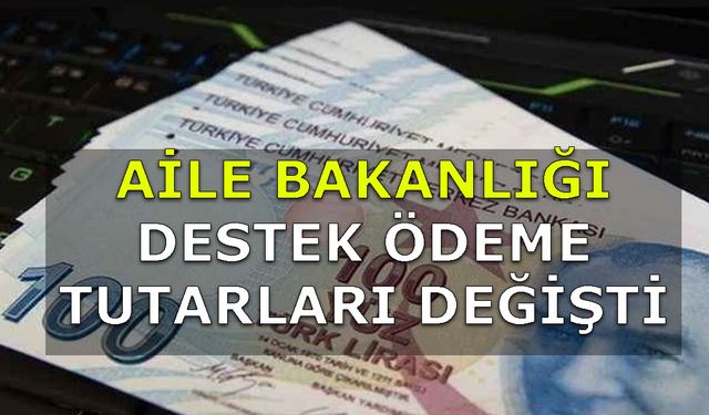 Aile ve Sosyal Hizmetler Bakanlığı destek ödeme tutarlarını değiştirdi