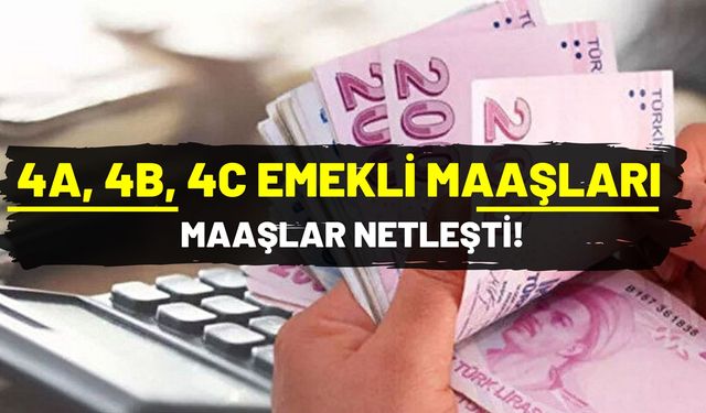 4A, 4B, 4C’li emekliye maaş tablosu! Maaş zamları coştu!