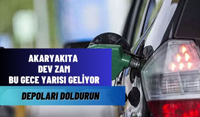 Akaryakıt İstasyonunda Kuyruk Oluştu! Vatandaş Benzine ve Motorine Gelecek Zammı Duyunca Sıraya Girdi!