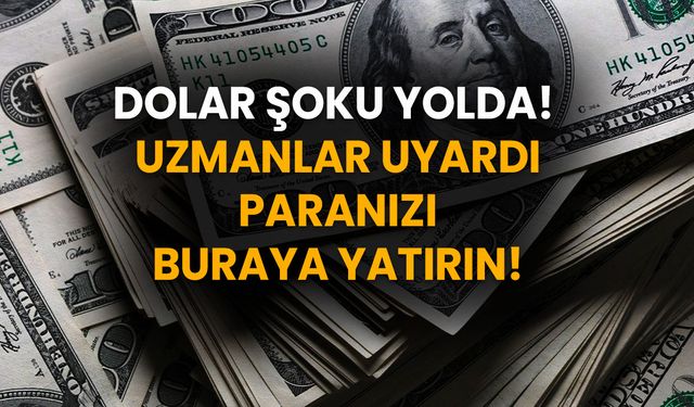 Dolar Şoku Yolda! Uzmanlar Uyardı: Paranızı Buraya Yatırın!