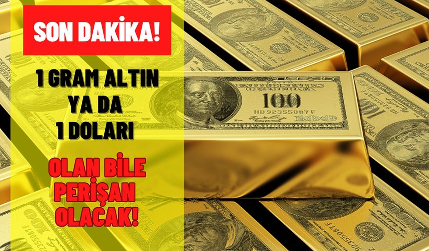 1 gram altını ve doları olan bile perişan olacak! Altın piyasaları o tarihte tepe taklak